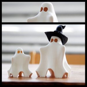 Fantasma impresso em 3D de braços abertos