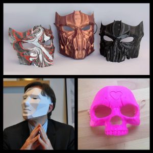Máscara impressa em 3D para o Dia das Bruxas