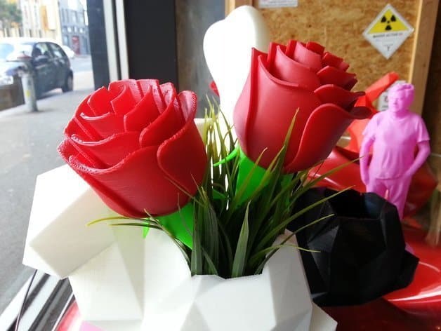 Rosa impressa em 3D