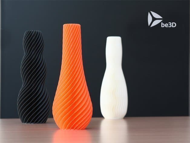 Vaso em espiral impresso em 3D